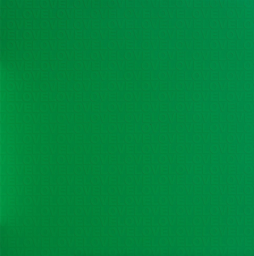 GREEN IN LOVE #2, 2009 Acrylic on canvas 150 x 150cm